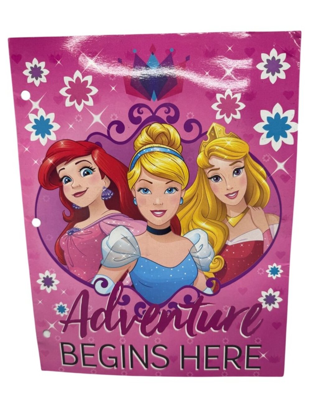Disney Princess Adventure Begins Here Pink School Folder READ